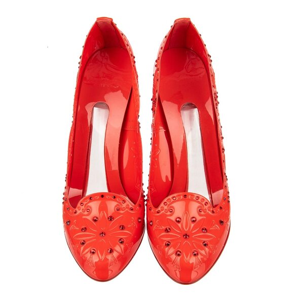 Dolce & Gabbana - Cinderella PVC Crystals Pumps Red 39 9 - Picture 2 of 5